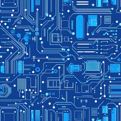 Circuit Mother Board Technology Seamless Pattern Texture