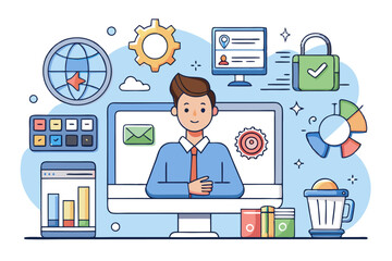  Modern Digital Business & Creative Design – Vector Illustration & Clipart, Modern digital business and creative design vector illustrations for branding, marketing, and web.