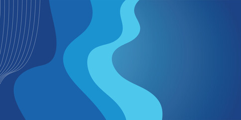 Seamless sea waves layered vector background. Blue ocean waves. EPS 10