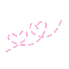 Pink Dotted Heart Line Illustration