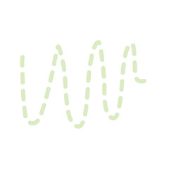 Green Wavy Dash