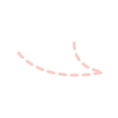 Pink Stylized Dotted Arrow