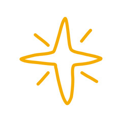 Stylized Star with Radiating Lines