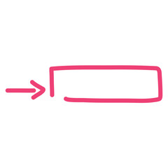 Hand-Drawn Arrow and Rectangle
