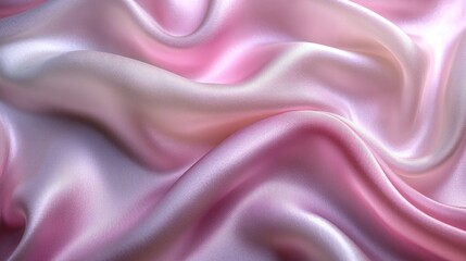 Obraz premium A soft pink silk textile background, creating a luxurious and smooth texture for elegant designs