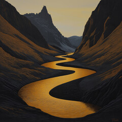 sunrise in the mountains