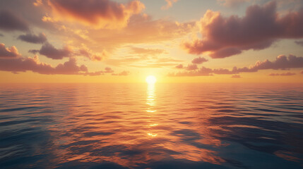 Fototapeta premium Colorful sunset over ocean 
