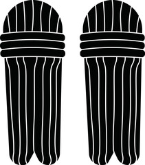 Cricket pads silhouette vector