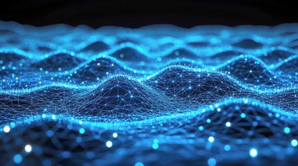 Abstract Network Connection: Digital Data Flow and Cyber Space Visualization