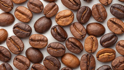 Naklejka premium Coffee Bean Pattern with Natural Texture and Cracks