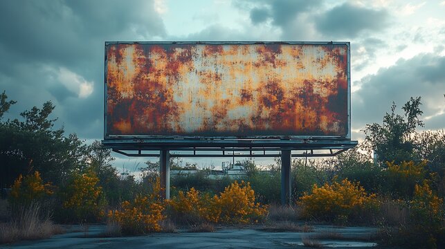 Billboard mockup with a transparent background allowing for customizable advertisement placements