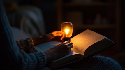 Illuminating Knowledge, A Cozy Nighttime Reading Experience at Home