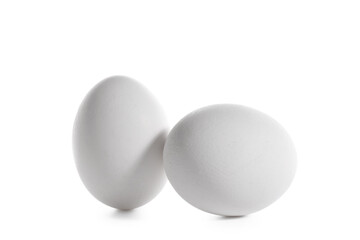 Chicken eggs isolated on white