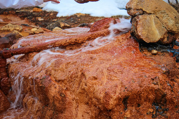 Hot Spring with Iron Deposits