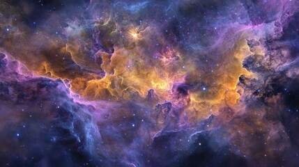 Fototapeta premium Vibrant Cosmic Nebula Galaxy Wallpaper Design