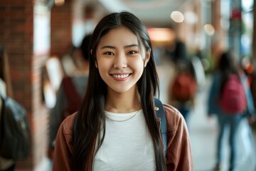Smiling portrait of a young female student