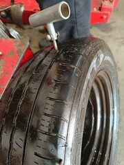Pneu consertado rapido tecnologia