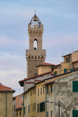 Obraz premium Torre dell'Orologio (Clock Tower) in Corso Vittorio Emanuele II, Piombino, Italy