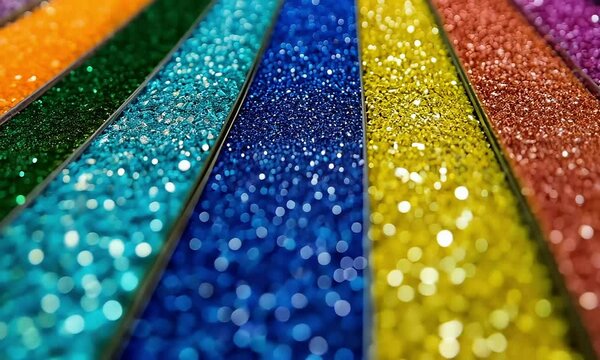 Colorful gemstone beads displayed, studio shot, close-up, craft supplies