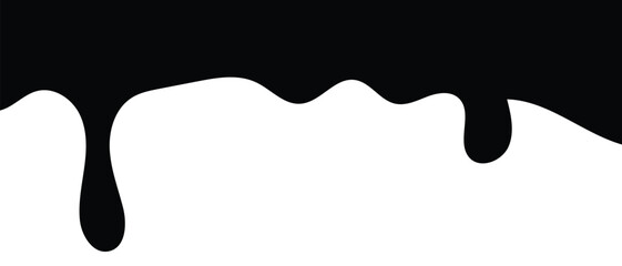 Black and silhouette liquid drop icon, flowing, oil dripping stain and Water drop icon, rain drop, ink drop icon. vector illustration.