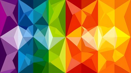 Obraz premium Colorful Polygonal Pattern with Gradient Triangles and Shapes
