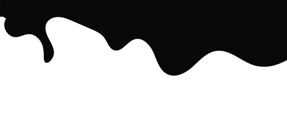 Black and silhouette liquid drop icon, flowing, oil dripping stain and Water drop icon, rain drop, ink drop icon. vector illustration.