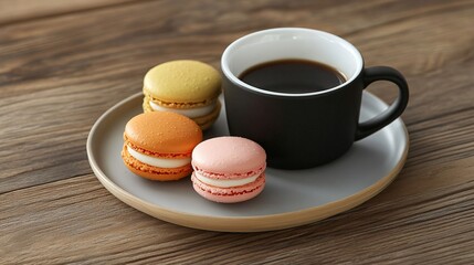 macaroons and coffee