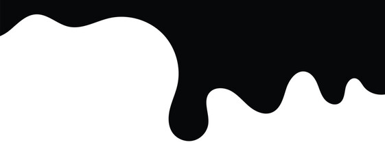 Black and silhouette liquid drop icon, flowing, oil dripping stain and Water drop icon, rain drop, ink drop icon. vector illustration.