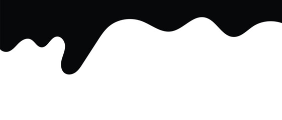 Black and silhouette liquid drop icon, flowing, oil dripping stain and Water drop icon, rain drop, ink drop icon. vector illustration.