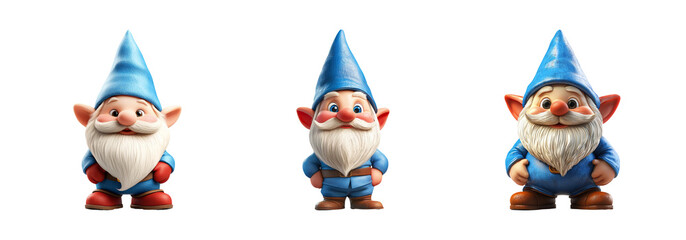 Charming Garden Gnome on Transparent Background