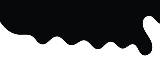 Black and silhouette liquid drop icon, flowing, oil dripping stain and Water drop icon, rain drop, ink drop icon. vector illustration.