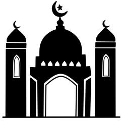 Mosque vector illustration. Ramadan Kareem.