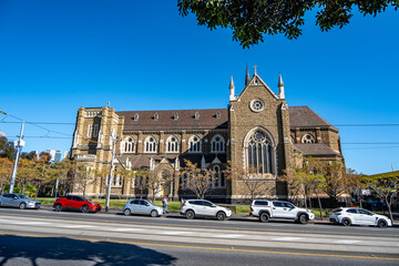 The historic building of St Mary Star of the Sea, a heritage-listed Roman Catholic parish church in...