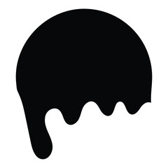 Black and silhouette liquid drop icon, flowing, oil dripping stain and Water drop icon, rain drop, ink drop icon. vector illustration.