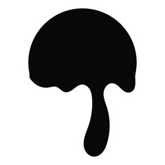 Black and silhouette liquid drop icon, flowing, oil dripping stain and Water drop icon, rain drop, ink drop icon. vector illustration.