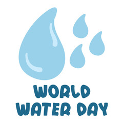 World water day, saving water quality illustration