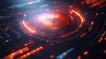 Clean flyer mockup for a technology startup with minimalist design and tech themed visuals isolated on a transparent background for business promotions