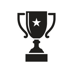 Vector Trophy Icon Silhouette. Trophy Symbol