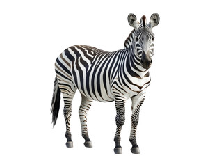 Fototapeta premium Zebra Isolated on Transparent Background