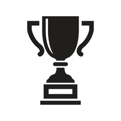 Vector Trophy Icon Silhouette. Trophy Symbol