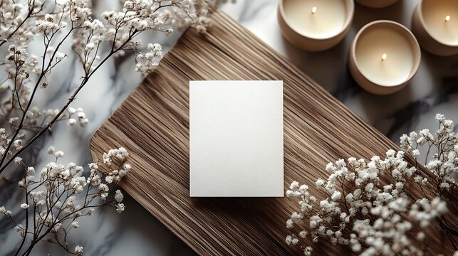 Clean mockup of a flyer placed on a table with customizable text isolated on a transparent background for event promotions