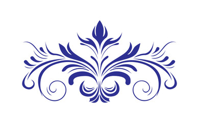 Classic calligraphy swirl. Luxury vintage frame with floral motif, scrollwork and decorative elements. Design element for royal certificate. Hand drawn vector illustration isolated on background