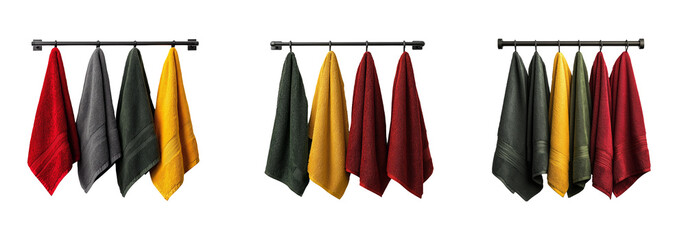 Colorful Silk Scarves Hanging on Rod