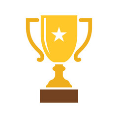Vector Golden Trophy Icon. Trophy Symbol