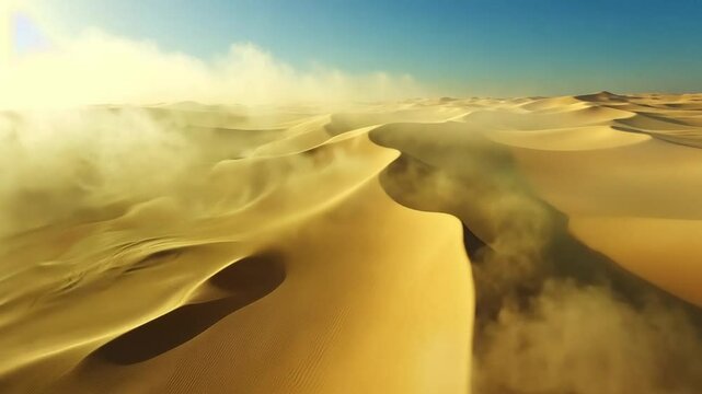 Aerial View of sand storm Footage 4K