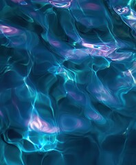 Underwater caustic light patterns – Soft, wavering light patterns as seen underwater. Gentle, organic ripples of refracted light in shades of blue, teal, and purple, mimicking natural water effects

