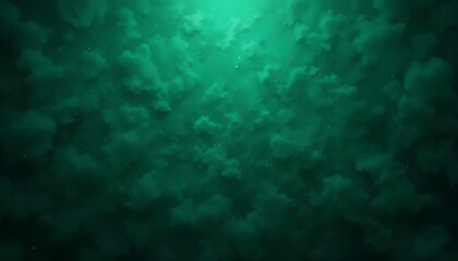 Obraz premium Emerald Green Cloudscape Abstract Celestial Scene
