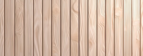 Obraz premium Light Natural Wood Paneling with Vertical Grain Pattern Texture