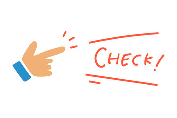 hand-drawn graffiti style check icon and balloon set vector illustration