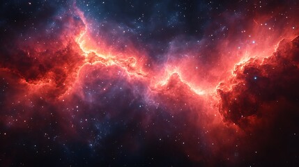 Cosmic themed background featuring stars and nebulae isolated on a transparent layer for space related designs